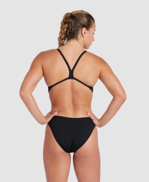 TRAJE DE BAÑO MUJER CHALLENGE LISO - NEGRO - Imagen 2